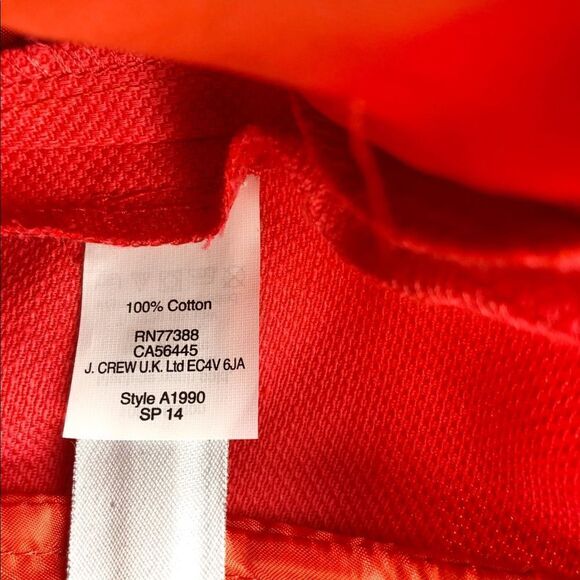 J. Crew Red Pink Textured High Rise Shorts 4 - Picture 7 of 8